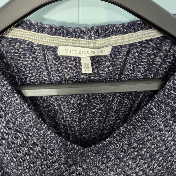 Victoria secret knit sweater womens size S P, wool and cotton blend, blue - Picture 4 of 8
